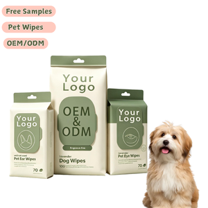 Lingettes pour animaux certifiées FDA, faible MOQ, taux d'élimination des germes élevé, lingettes pour les oreilles des animaux, douces et non irritantes, pour chats et chiens - Product Image 1