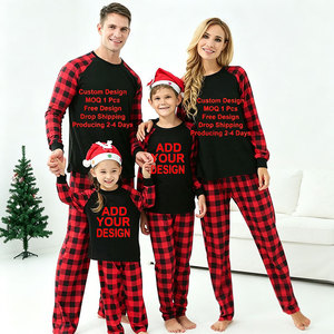 Custom Christmas Family Matching <b>Sets</b> <b>Pajamas</b> Print Digital Personalized Wholesale Nightwear Pj <b>Sets</b> Long Sleeve Print on Demand - Product Image 1