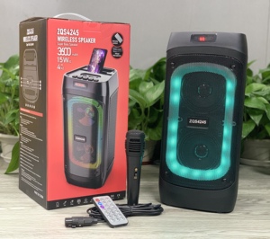 ZQS-4245 de altavoces inalámbricos con <span class=keywords><strong>bluetooth</strong></span> para karaoke, dispositivo con micrófono, resistente al agua - Product Image 3