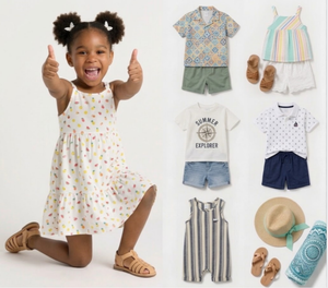 Ropa de Verano para Niños, Envío Combinado Integrado, Surtido Aleatorio, Más Vendido para Puestos de Calle - Product Image 1