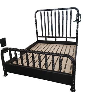 Traditional Style Solid Birch Wood Frame Luxury Design Queen Size Commercial Use <strong>Bed</strong> <strong>Set</strong> - Product Image 1