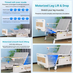 <span class=keywords><strong>Lit</strong></span> <span class=keywords><strong>d</strong></span>'<span class=keywords><strong>hôpital</strong></span> multifonctionnel pour patient âgé paralysé, avec poteau de perfusion médical, usage domestique, 8 fonctions, rinçage automatique, capacité 300 kg - Product Image 3