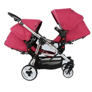 लक्जरी डबल बच्चे strollers समीक्षा निकासी अच्छी जुड़वां बच्चे घुमक्कड़ संग्रह बिक्री