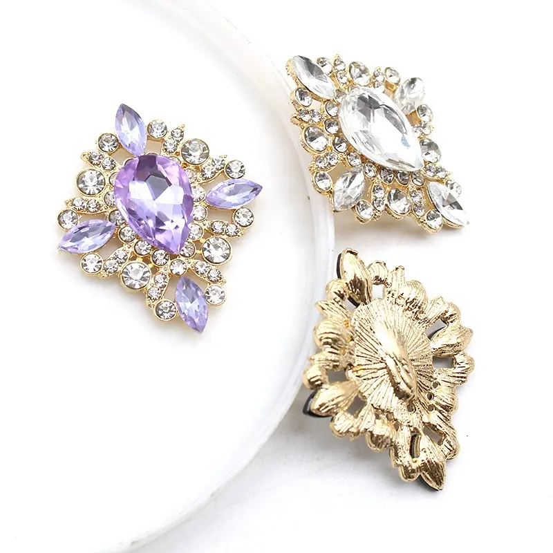 Grosir wanita perhiasan antik berlian imitasi Drop kristal untuk aksesoris