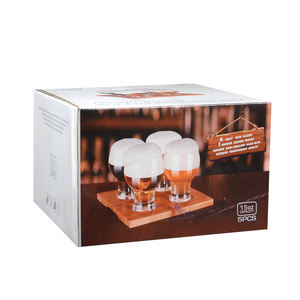 Fournisseur d'usine, échantillon gratuit, logo personnalisé, ensemble de verres à bière et à vin sans plomb avec 4 verres à bière artisanale, 1 palette en bois, verres de 16 oz - Product Image 2