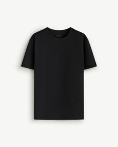 T-shirt formel à manches courtes pour homme, tricot uni, 100% coton, coupe classique, doux et respirant, par Routine Vietnam - Product Image 3