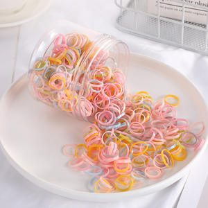 Bandas elásticas desechables coreanas para niños, sin pelusa, aproximadamente 500 unidades, negras, gruesas, de alta elasticidad, sencillas. - Product Image 5