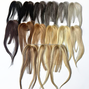 <span class=keywords><strong>Frange</strong></span> à clipser 100% <span class=keywords><strong>cheveux</strong></span> humains, <span class=keywords><strong>frange</strong></span> naturelle nouée à la main, balayage brun, extension de <span class=keywords><strong>cheveux</strong></span> à clipser sur la tête - Product Image 5