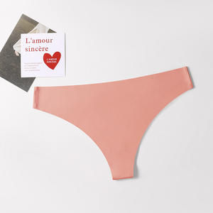 Tanga de Cintura Baja para <span class=keywords><strong>Mujer</strong></span>, Talla Europea, Color Sólido, Transpirable, de Poliéster y Algodón, para Yoga, Fitness, Uso Diario, Estilo Americano, ODM - Product Image 4