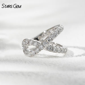Pendientes de Clip con Diamantes Cultivados en Laboratorio, Oro Sólido de 10K, 1.4mm 0.5ct, Modernos y Unisex, Starsgem - Product Image 4