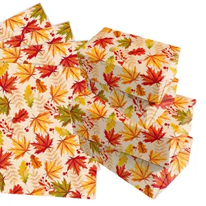 12 шт., упаковочная бумага для осенних кленовых листьев