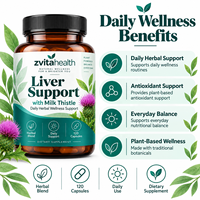 Capsules végétales de soutien hépatique à 20 nutriments, marque privée, avec jujube, chicorée et pissenlit