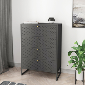<span class=keywords><strong>Commode</strong></span> en métal à <span class=keywords><strong>3</strong></span> <span class=keywords><strong>tiroirs</strong></span> pour placard, meuble de rangement pour salon, couloir, entrée, maison - Product Image 2