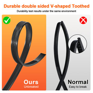 Двусторонние V-образные зубчатые стяжки для тяжелых условий эксплуатации 4.8*450 мм, 100 фунтов (45 кг), нейлоновые кабельные стяжки для ремонта и крепления в экстренных случаях - Product Image 2