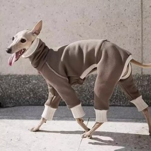 Ropa para <span class=keywords><strong>Galgo</strong></span> <span class=keywords><strong>Italiano</strong></span> al por Mayor, Pijama Térmico con Forro Polar para Whippet, Mono Térmico de Cuello Alto para Perro, Capa Base para <span class=keywords><strong>Galgo</strong></span>, Tallas S-5XL - Product Image 2