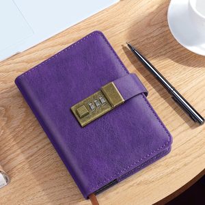 Tùy chỉnh A5 PU da bìa cứng Tạp Chí khóa 120 trang máy tính xách tay với khóa bút & mật khẩu nút quà tặng với biểu tượng cá nhân - Product Image 4