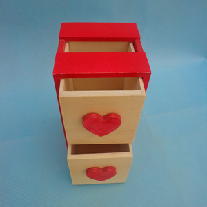Mini armoire de rangement en bois de couleur avec 4 tiroirs, boîte de rangement en bois personnalisée pour l'organisateur de bureau d'apprentissage et la boîte à bibelots pour filles - Product Image 2