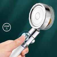 Pomme de douche avec bouton d'arrêt, filtre en coton PP haute pression, Turbo ventilateur de salle de bains, nouveau Design moderne