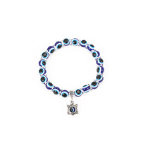 Fantaisie Jour Bleu Résine Oeil Tortue Papillon Palmier Éléphant Charme Perlé turc oeil bracelets