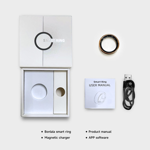 Anneau intelligent en acier inoxydable à écran tactile matriciel, suivi d'activité, fréquence cardiaque, surveillance du sommeil, étanche 5 ATM, application personnalisée, IP68/5 - Product Image 6