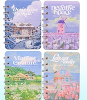 Prix scolaires étudiants apprennent cadeaux de papeterie cahier de poche de dessin animé mignon A7 cahier à bobine horizontale