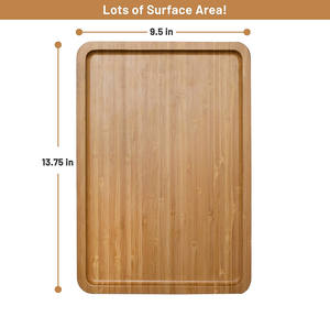 Accoudoir de canapé rectangulaire, <span class=keywords><strong>en</strong></span> bois de bambou, 1 pièce, plateau à pince, Table latérale <span class=keywords><strong>en</strong></span> bois pour manger et boisson - Product Image 2