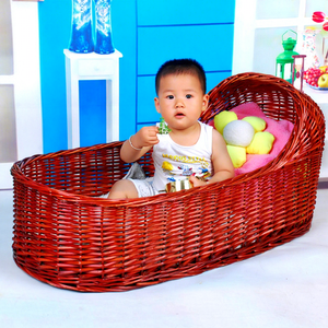 Cesta de Mimbre para Bebé Hecha a Mano de Alta Calidad, Lavable, para Decoración del Hogar (Estilo Europeo) - Product Image 1