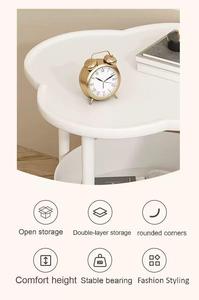 Kim loại hiện đại cạnh giường ngủ Bảng gỗ phong cách nhỏ Bàn cà phê cho phòng khách gia đình ăn uống lưu trữ chủ sở hữu Kệ dg8249 - Product Image 6