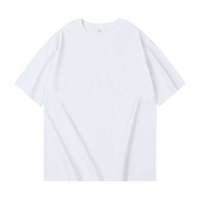 G/m² hochwertiges, übergroßes, schweres T-Shirt für Männer Kurzarm-T-Shirt Baumwolle Einfarbiger Trend Freizeit-Streetwear Groß