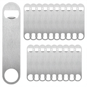 Abridor de Botellas Plano de Acero Inoxidable Resistente Personalizado, Estilo Moderno Plateado, Suministros para Bartenders, OEM/ODM Disponible - Product Image 3