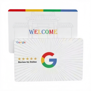 Carte NFC Google Review, Plaque de révision Google NFC, Étiquettes en acrylique, Autocollant de carte Google avec NFC Ntag213 pour Google Review - Product Image 1