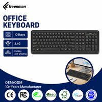 Clavier à membrane multifonctionnel 104 touches sans fil 2.4G pour PC portable – Vente en gros à prix réduit