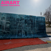 Murs de glace gonflables pour campagnes publicitaires, grand mur de glace gonflable à des fins d'exposition