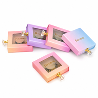 Emballage de luxe personnalisé pour cils, vente en gros, marque privée, conception gratuite, boîte vide mignonne pour cils, rose