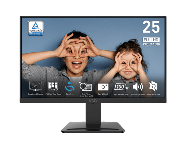 For MSI Pro MP253/W 25'' IPS Monitor 100Hz 1920 X 1080 300 Cd/m2 Business Desktop Monitor with DP Interface New Product