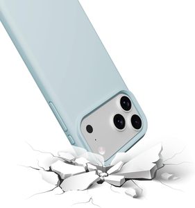 Fundas Traseras Delgadas de Silicona Suave de Gel de Goma para Teléfono 17 <span class=keywords><strong>Pro</strong></span> Max con Protección de 360 Grados, Color Azul Claro - Product Image 1