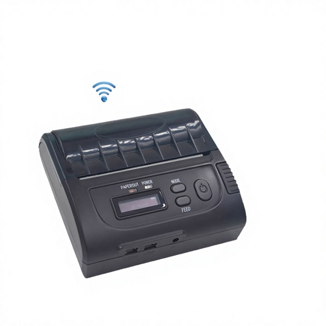 Portable 80x40mm Thermal Wi-Fi Mini Receipt Printer with USB Wireless Printing