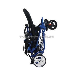 Aluminum Alloy Wheelchair High Backrest,Detachable Elevating <b>Footrest</b>, Foldable Reclining Wheelchairs for Children - Product Image 5
