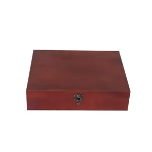 خشبية صندوق تخزين صندوق عرض مجوهرات خشبية صندوق خزانة المجوهرات مع النحاس مزلاج