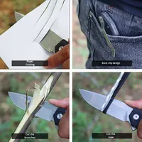 Outdoor Opvouwbare Roestvrijstalen Edc Zelfverdediging Klein Mes Multi-Functionele Klim Fruitmes Aanpasbaar Oem Grensoverschrijdend