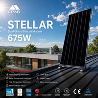Paneles Solares NADDEX de 675w, Panel Solar de Doble Cristal de Carbono, Panel de Pared de Poliuretano, Panel Sándwich Solar