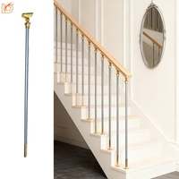 Spindles en aluminium durables, résistants à la rouille et à l'eau, faciles à installer, pour escaliers intérieurs modernes, balustrades et rampes.