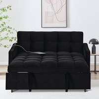 Canapé et chaise pliables en velours recouvert de 53 ''pour salon, hôtel et chambre à coucher