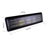 Jam Digital LED Mini Zona Waktu Dunia 04-Inci Elektronik Multi-Zona Bentuk Kotak 5 Kota Tanggal Desain Modern Kantor Kamar Tidur Ruang Tamu
