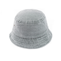 Gorro de pescador de algodón lavado teñido con pigmento y logotipo bordado Unisex de alta calidad personalizado al por mayor, sombrero de pescador de Color sólido Vintage