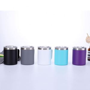 12oz 304 Stainless Steel Mug Coffee Cup with Handle <b>Double</b> <b>Wall</b> Vacuum Insulated Portable Car Tumbler - Product Image 1