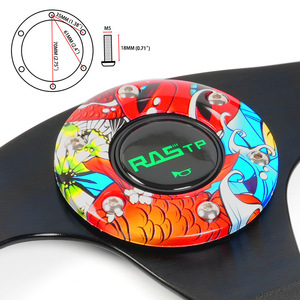 Racing Steering Wheel 13 Inch Graffiti Design <b>Go</b> <b>Kart</b> Accessories For Adult Racing Use - Product Image 3