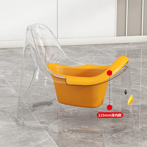 Asiento de entrenamiento para ir al baño Lida Duck para niños pequeños, niños y niñas, diseño de dibujos animados de plástico con tapa y escalón - Product Image 2