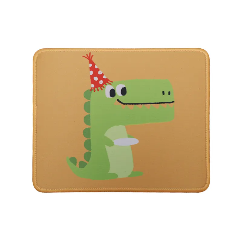 Happy Dino Cartoon Small Mouse Pad Non-Slip Rubber Base and Comfortable Gel Wrist Support Mouse Pad for Computer Accessories