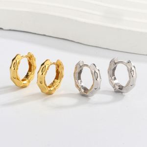 Hot Sell Trendy 925 Sterling <b>Silver</b> Circle <b>Earrings</b> for Women <b>Real</b> <b>Silver</b> Ear <b>Hoop</b> <b>Earrings</b> - Product Image 1